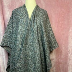 Womens Distressed Leopard Print Wrap Cover Up WoolRich Size One Size